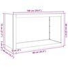 VidaXL &Eacute;tag&egrave;re &agrave; bois 100x40x60 cm acier r&eacute;sistant aux intemp&eacute;ries
