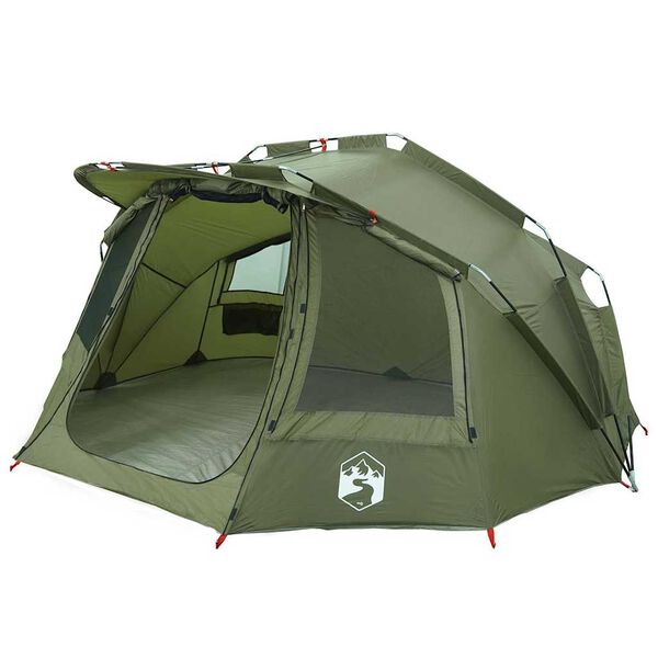 vidaXL Tente de pêche 5 personnes vert olive imperméable