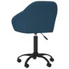 vidaXL Chaises pivotantes &agrave; manger lot de 2 bleu velours