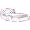 vidaXL Lit avec matelas cr&egrave;me 140x200 cm tissu