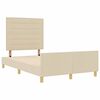 vidaXL Cadre de lit avec t&ecirc;te de lit Cr&egrave;me 140 x 200 cm tissu