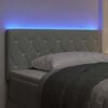 vidaXL T&ecirc;te de lit LED avec t&ecirc;te de lit Gris clair 90 cm Polyester