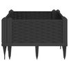 vidaXL Jardini&egrave;re avec piquets noir 42,5x42,5x28,5 cm PP