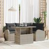 vidaXL Ensemble de canap&eacute; de jardin 5 pcs Gris clair Poly rotin