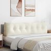 vidaXL Coussin de Dos Cr&egrave;me 180 x 24 x 50 cm Velours