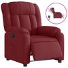 vidaXL Fauteuil inclinable électrique Rouge bordeaux Tissu