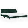 vidaXL Cadre de lit avec LED sans matelas Hanko vert fonc&eacute; 200x200 cm velours