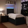 vidaXL Sommier &agrave; lattes de lit et matelas Noir 80x200 cm Velours