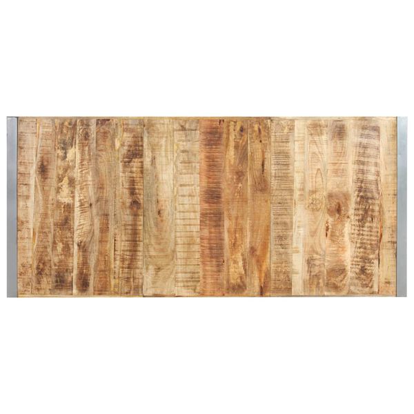 vidaXL Table &agrave; manger 220x100x75 cm Bois de manguier massif brut