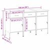 vidaXL Placard de travail 3 pcs Noir et gris 150 x 55 x 85 cm