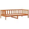 vidaXL Lit d'appoint avec matelas Brun cir&eacute; et blanc 90 x 200 cm