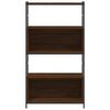vidaXL Biblioth&egrave;que ch&ecirc;ne brun 80x30x145,5 cm bois d'ing&eacute;nierie et fer