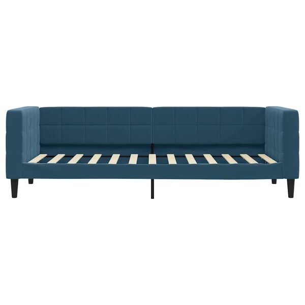 vidaXL Lit de jour avec matelas bleu 80x200 cm velours