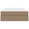 vidaXL Lit avec rangement et matelas 2 pcs Cappuccino Cuir