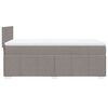 vidaXL Sommier &agrave; lattes de lit avec matelas Taupe 80x200 cm Tissu