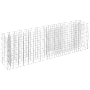 vidaXL Lit sur&eacute;lev&eacute; &agrave; gabion Acier galvanis&eacute; 180x30x60 cm
