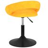 vidaXL Chaises &agrave; manger pivotantes lot de 4 jaune moutarde velours