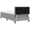 vidaXL Lit &agrave; ressorts avec matelas Gris clair 90 x 200 cm tissu
