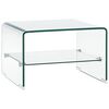 vidaXL Table basse Clair 50x45x33 cm Verre tremp&eacute;