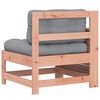 vidaXL Canap&eacute; de jardin accoudoir avec coussin bois massif douglas