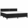 vidaXL Sommier &agrave; lattes de lit et matelas Noir 200x200 cm Velours