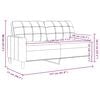 vidaXL Canap&eacute; &agrave; 2 places Cr&egrave;me 140 cm Velours