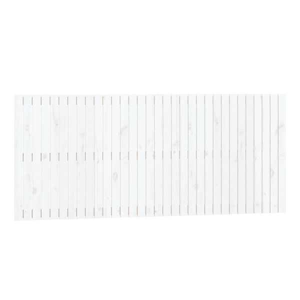 vidaXL T&ecirc;te de lit murale Blanc 204x3x90 cm Bois massif de pin