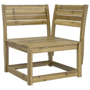 vidaXL Garden Sofa Naturel impr&eacute;gn&eacute; Treated solid pine wood