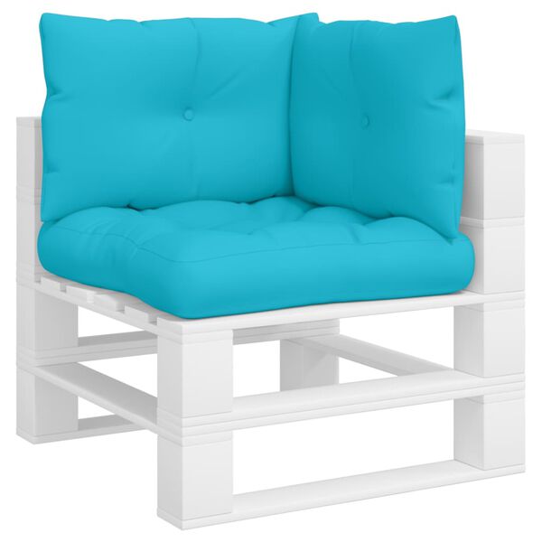 vidaXL Coussins de palette lot de 3 turquoise tissu Oxford