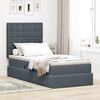 vidaXL Lit avec rangement et matelas Gris fonc&eacute; 90 x 200 cm Velours