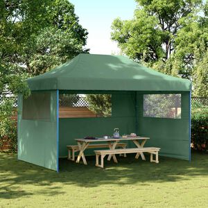 vidaXL Tente de r&eacute;ception pliable escamotable 3 parois lat&eacute;rales vert
