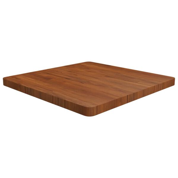 vidaXL Dessus de table carr&eacute; Marron fonc&eacute; 70x70x4cm Bois ch&ecirc;ne trait&eacute;
