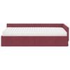 vidaXL Cadre de lit d'angle avec matelas Autre 2 pcs Rouge tissu