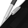 vidaXL Chaise longue avec oreiller Aluminium et textil&egrave;ne noir