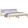 vidaXL Cadre de lit Marron 200 x 200 cm Bois massif en pin