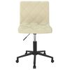 vidaXL Chaises pivotantes &agrave; manger lot de 2 Cr&egrave;me Velours