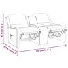 vidaXL Fauteuil inclinable avec porte-gobelets 2 places Marron Tissu