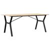 vidaXL Table &agrave; manger cadre en Y 180x90x75 cm bois de pin massif acier