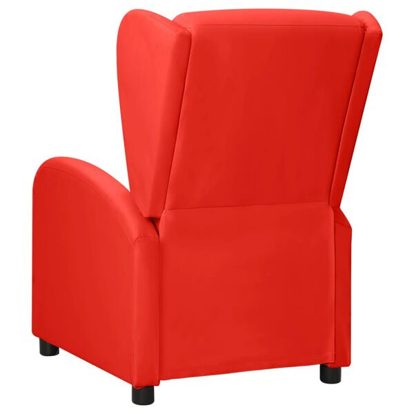 vidaXL Fauteuil inclinable Rouge Similicuir