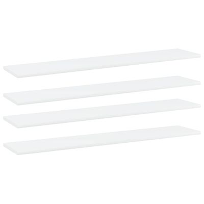 vidaXL Panneaux de bibliothèque 4 pcs blanc bois d’ingénierie