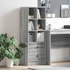 vidaXL Haut Armoire avec tiroir Gris Sonoma 45,5 x 34 x 127 cm