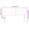 vidaXL T&ecirc;tes de lit Gris clair 144x5x78/88 cm Velours
