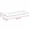 vidaXL Coussin de Dos Cr&egrave;me 160 x 50 cm Tissu en velours c&ocirc;tel&eacute;