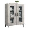 vidaXL Buffet gris b&eacute;ton 69,5x34x90 cm bois d'ing&eacute;nierie
