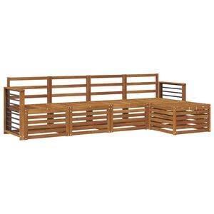 vidaXL Ensemble de canap&eacute;s d'ext&eacute;rieur 5 pc Naturel
