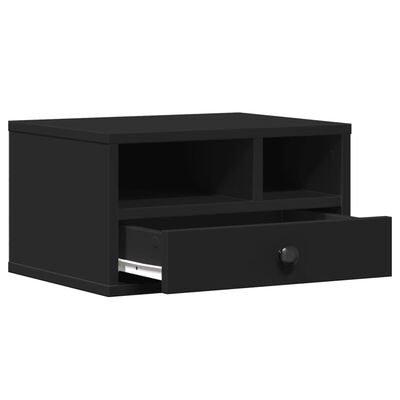 vidaXL Support d'imprimante noir 40x32x22,5 cm bois d'ingénierie