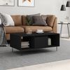 vidaXL Table basse Noir 90x50x36,5 cm Bois d'ing&eacute;nierie