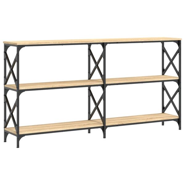 vidaXL Table console ch&ecirc;ne sonoma 156x28x80,5 cm bois d'ing&eacute;nierie