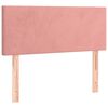 vidaXL Sommier &agrave; lattes de lit avec matelas LED Rose 120x200cm Velours
