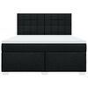vidaXL Sommier &agrave; lattes de lit avec matelas Noir 180x200 cm Tissu